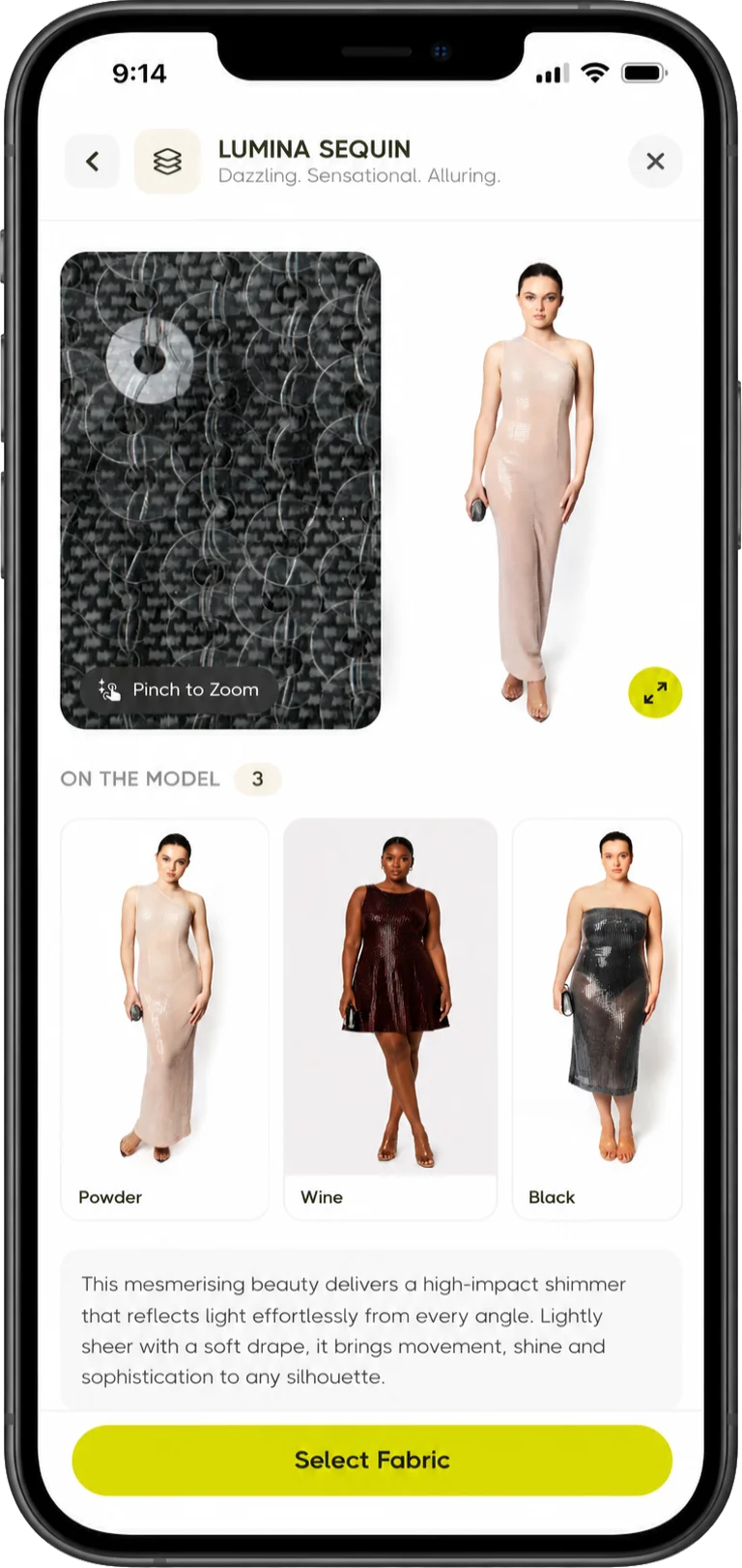 Customising silhouettes, fabrics and colours in 3D