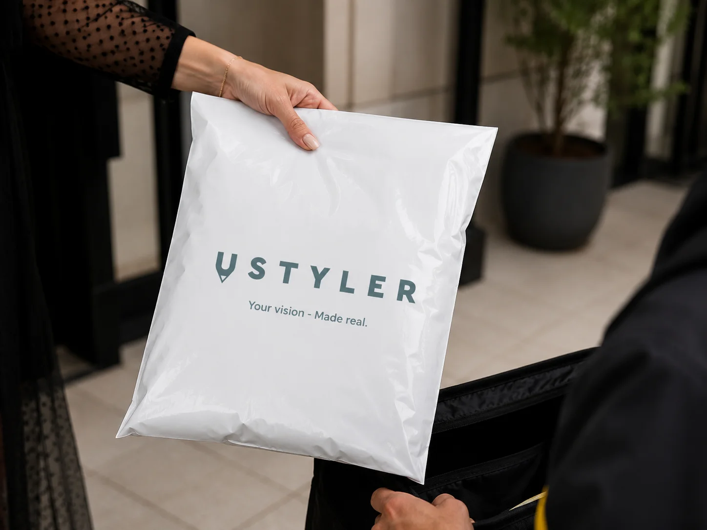 A finished USTYLER piece, dispatched and delivered